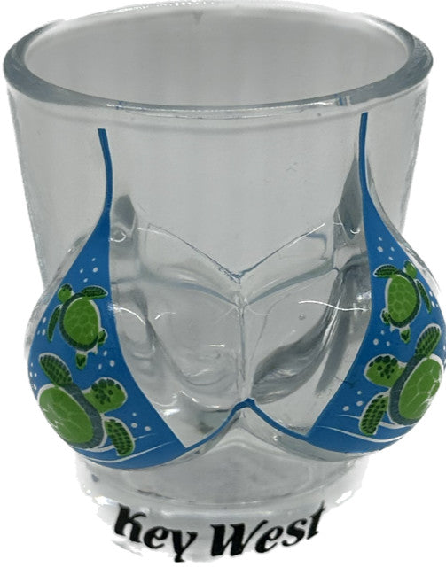 Turtle Bikini Bust Shot Glass