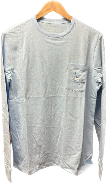Vineyard Vines Bar Scene Key West Pocket Tee Long Sleeve