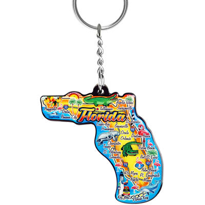 Florida Map Speciality Icons Keychain