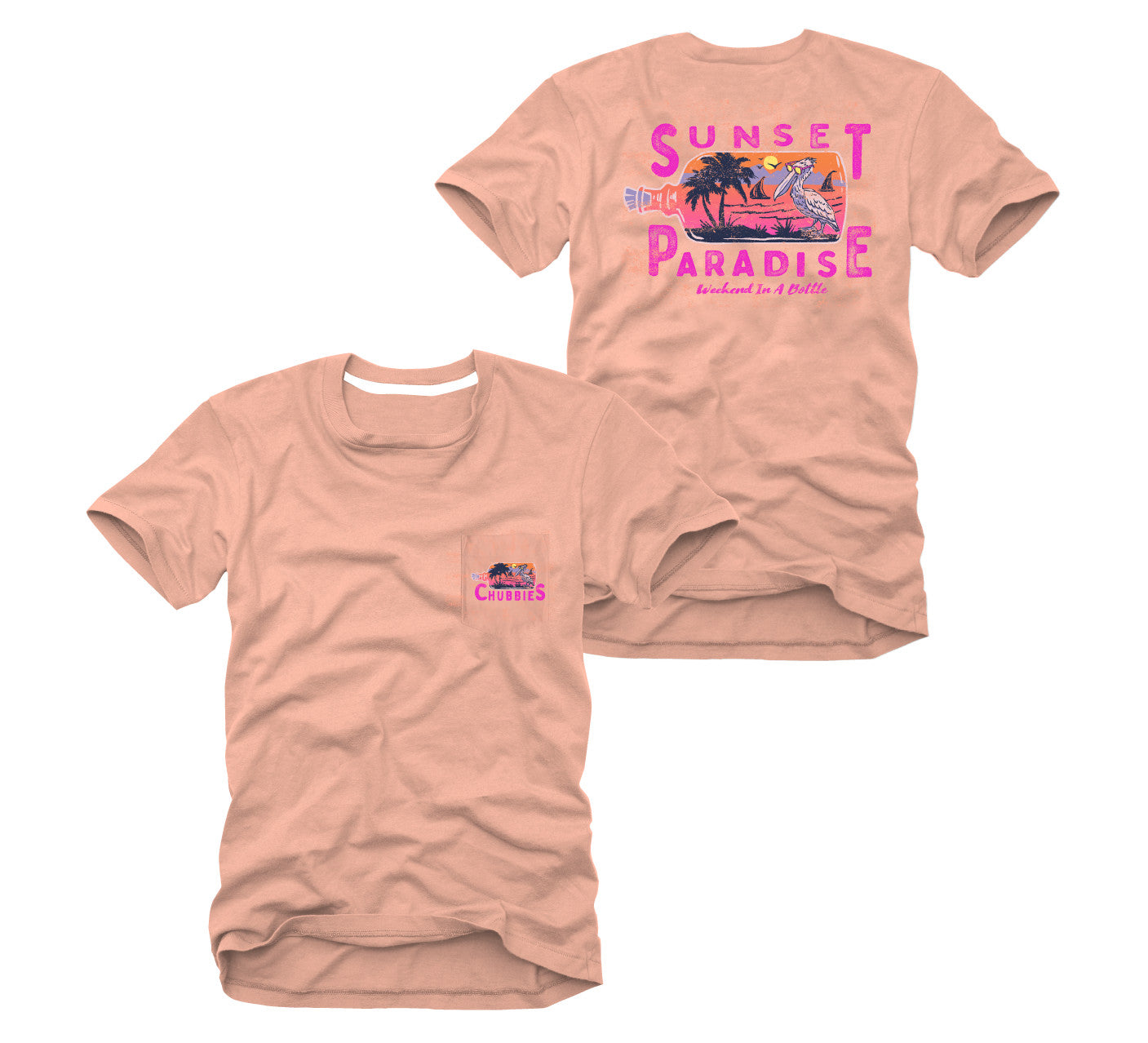 Chubbies The Sunset Paradise T-Shirt Orange