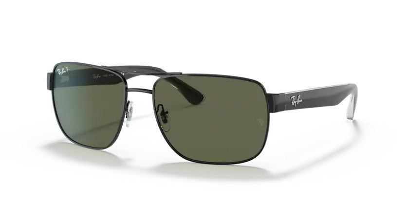 Ray Ban Black Frame w/ Green Lens Sunglasses Polarized