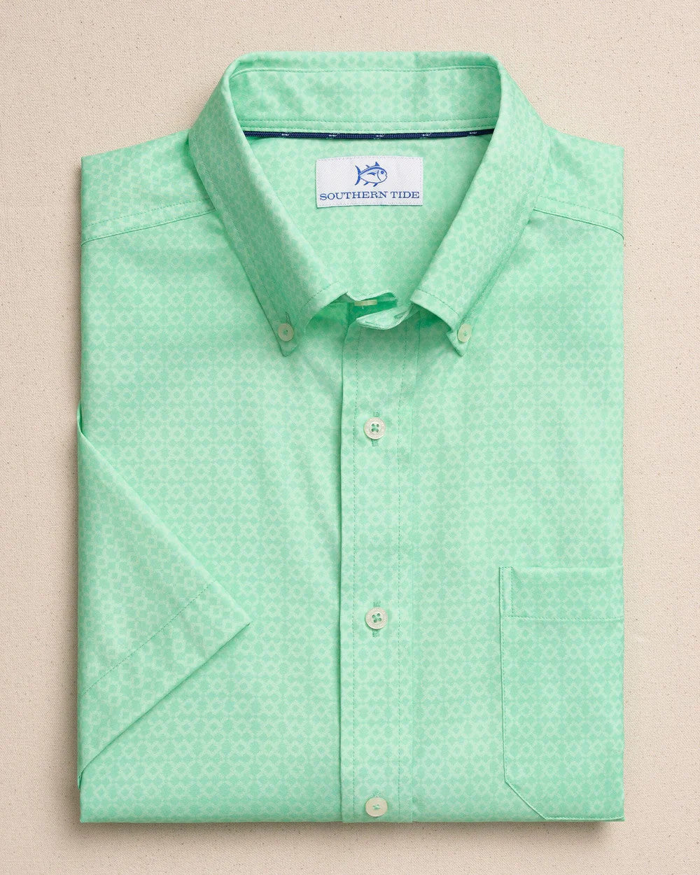 Southern Tide Coastal Breeze Seaside Geo Sportshirt SS Gulf Shore