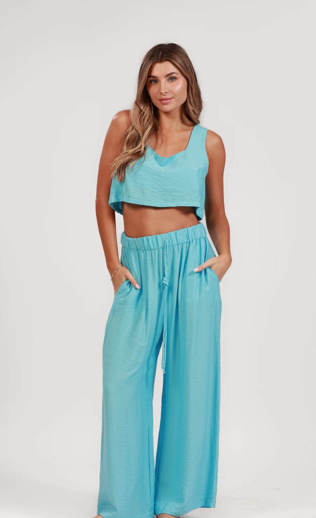 Salty Weekend Tina Iguazu Flowy Pants Blue