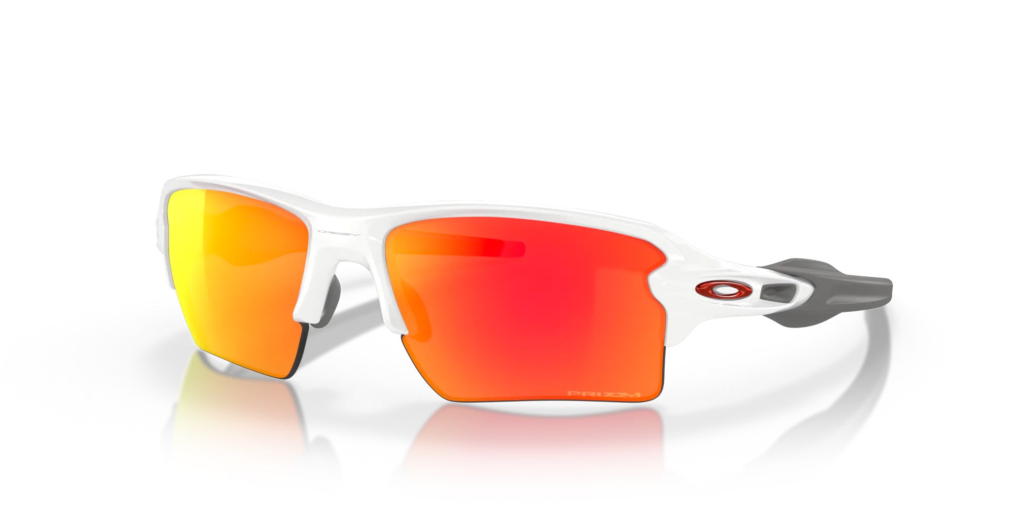 Oakley Polished White w/ Prizm Ruby Lens Flak 2.0 XL Sunglasses