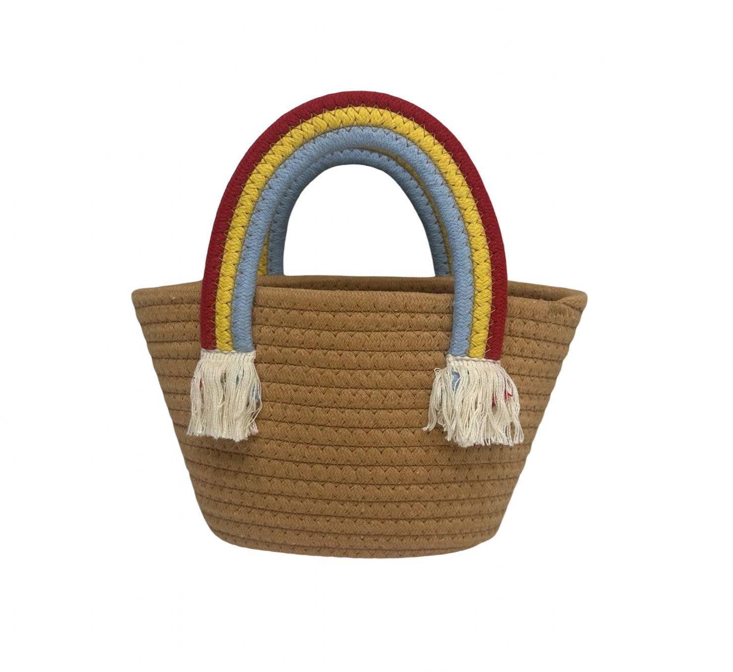 Shaddow and Fish Ari Rainbow Tote Luxe Bag Tan