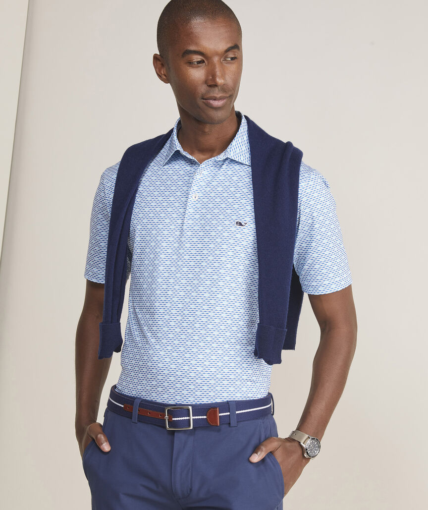 Vineyard Vines Printed Sankaty Polo Tuna - Splish Splash