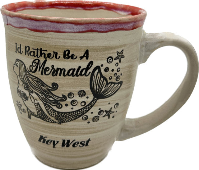 I'd Rather Be a Mermaid Key West Embossed 18oz Flare Mug