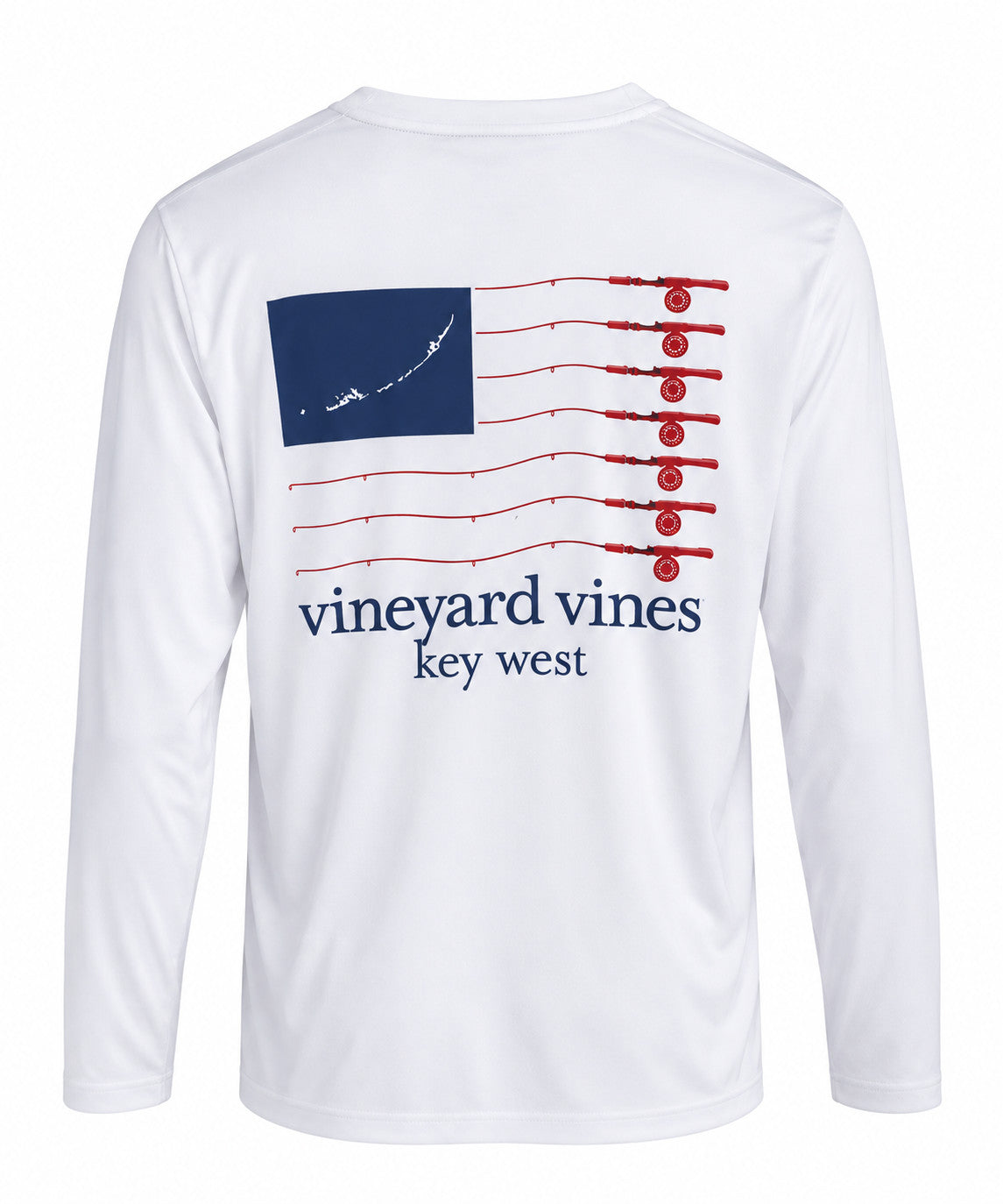 Vineyard Vines U.S Reel Key West Performance Harbor Shirt LS White Cap