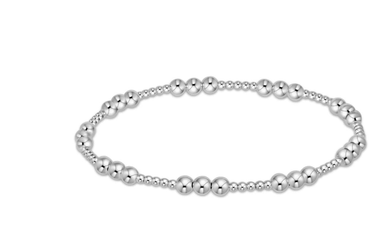 Enewton Classic Joy Grateful Pattern 4mm Bead Bracelet Sterling Silver