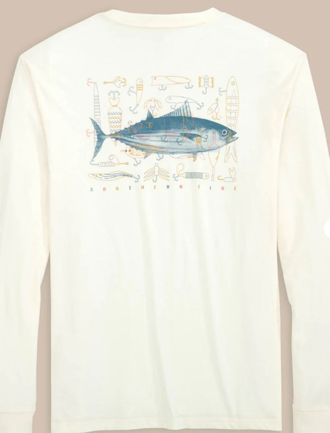 Southern Tide Skipjack Lures LS Tee Sand White