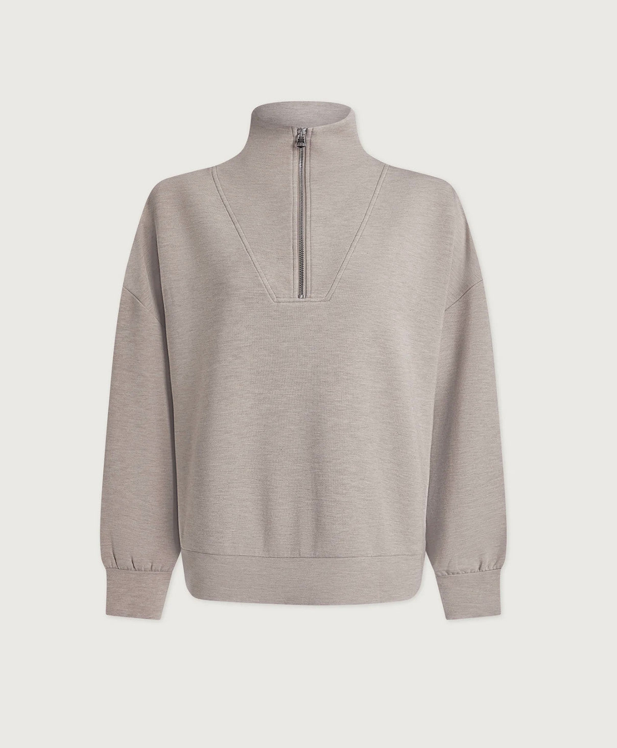 VARLEY Hawley Half Zip Sweater Taupe Marl