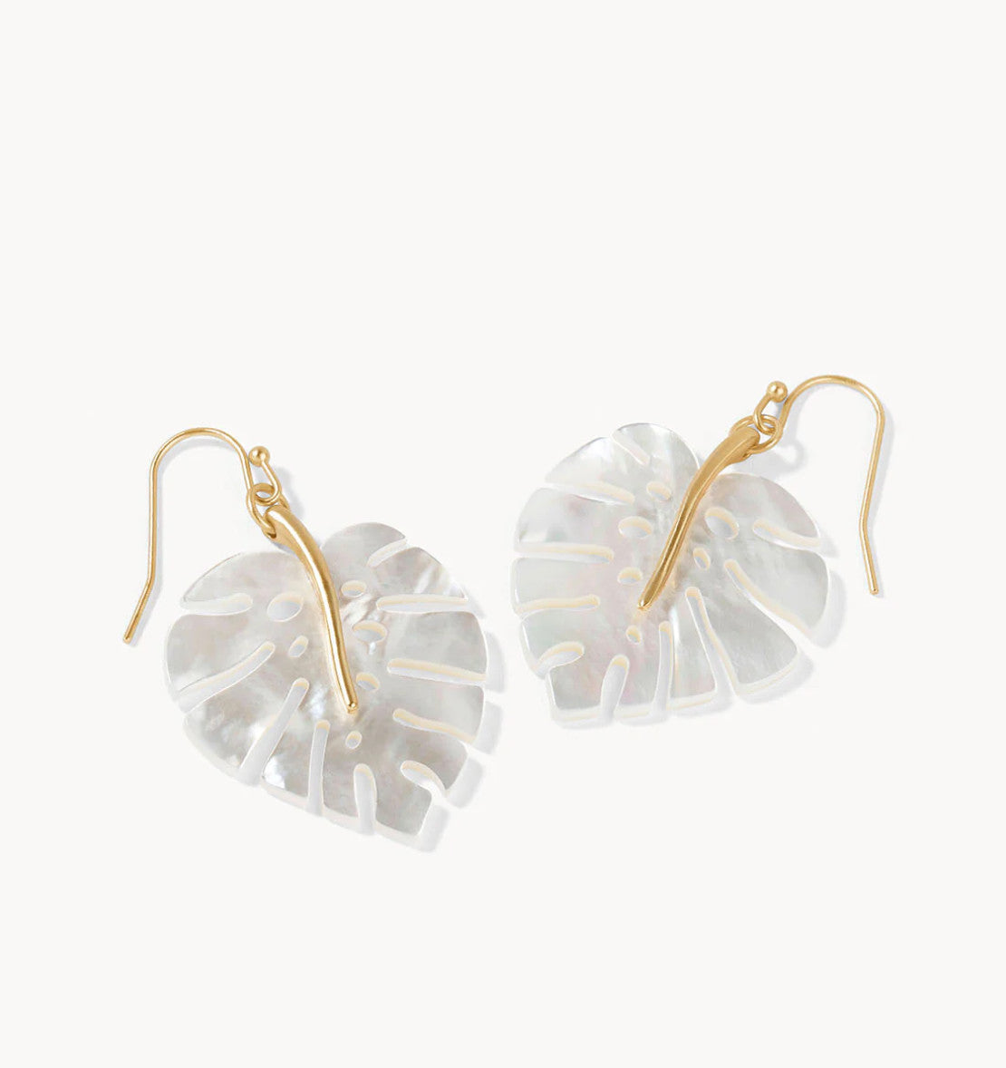 Spartina Monstera Earrings Pearlescent