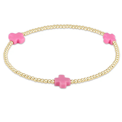 Egirl Signature Small Cross Gold Pattern 2mm FW'24 Bead Bracelet