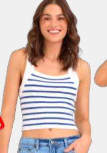 Shaddow and Fish Evelyn Stripe Knit Tank Top