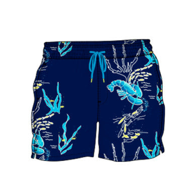 Vineyard Vines Etec 7 " Printed Chappy Trunks Sea Life Navy