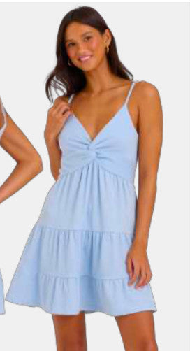 Shaddow and Fish Leah Rib Twist Front Dress