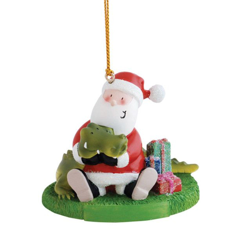 Cape Shore Santa Wrestling Gator Key West Ornament