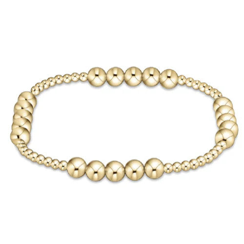 Enewton Classic Blissful Pattern 3mm Bead Bracelet 6mm Gold