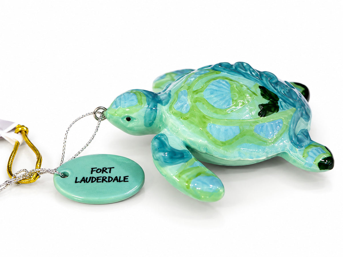 Cape Shore Paisley Turtle Ft Lauderdale Ceramic Ornament