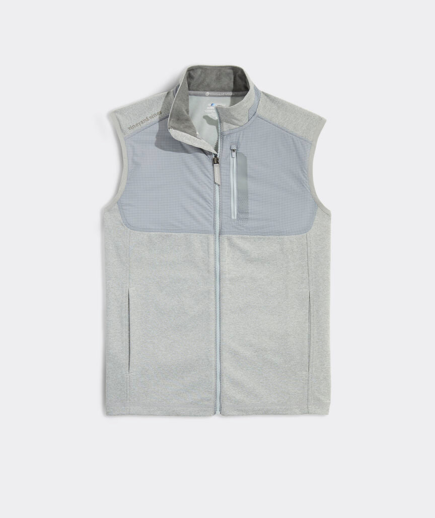 Vineyard Vines Fairhaven Golf Vest Htooth Ultimate Grey**