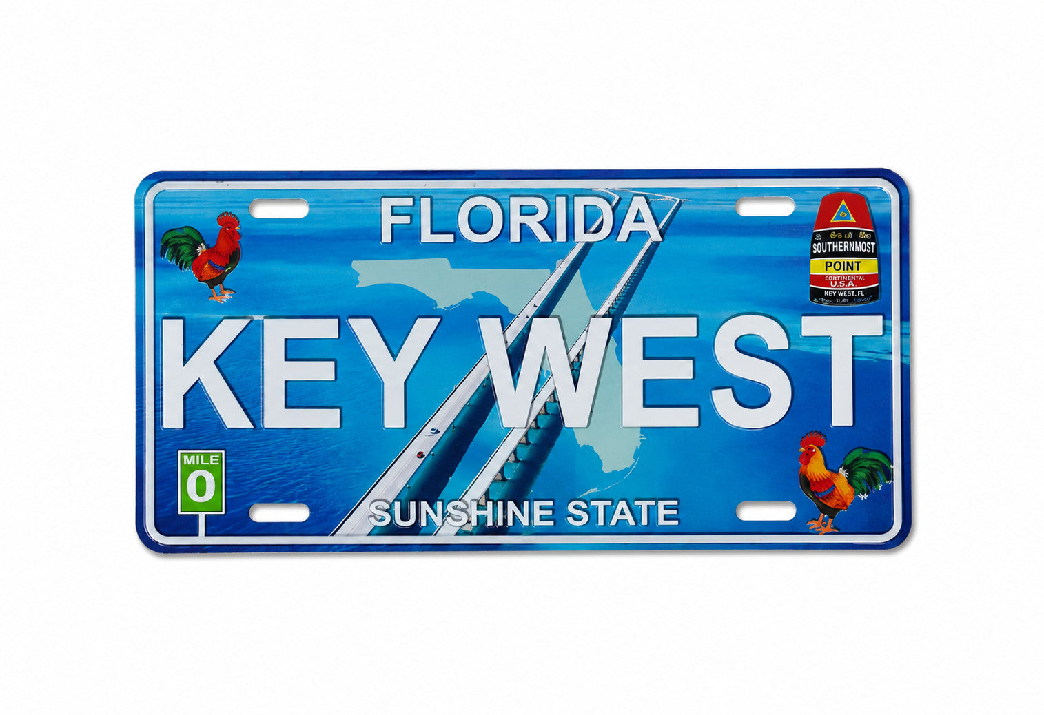 Key West 7 Mile Bridge Large License Plate Magnet