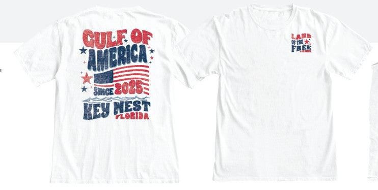 Shaddow and Fish Liberty Land USA Key West Tee SS White