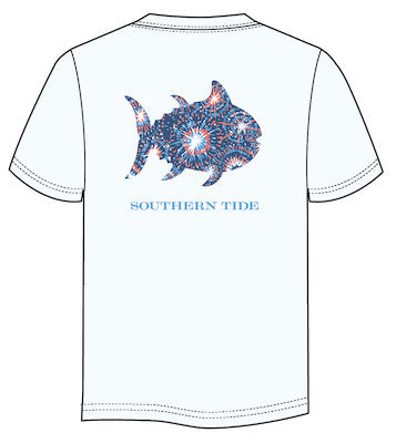 Southern Tide SJ Fireworks Tee SS Classic White