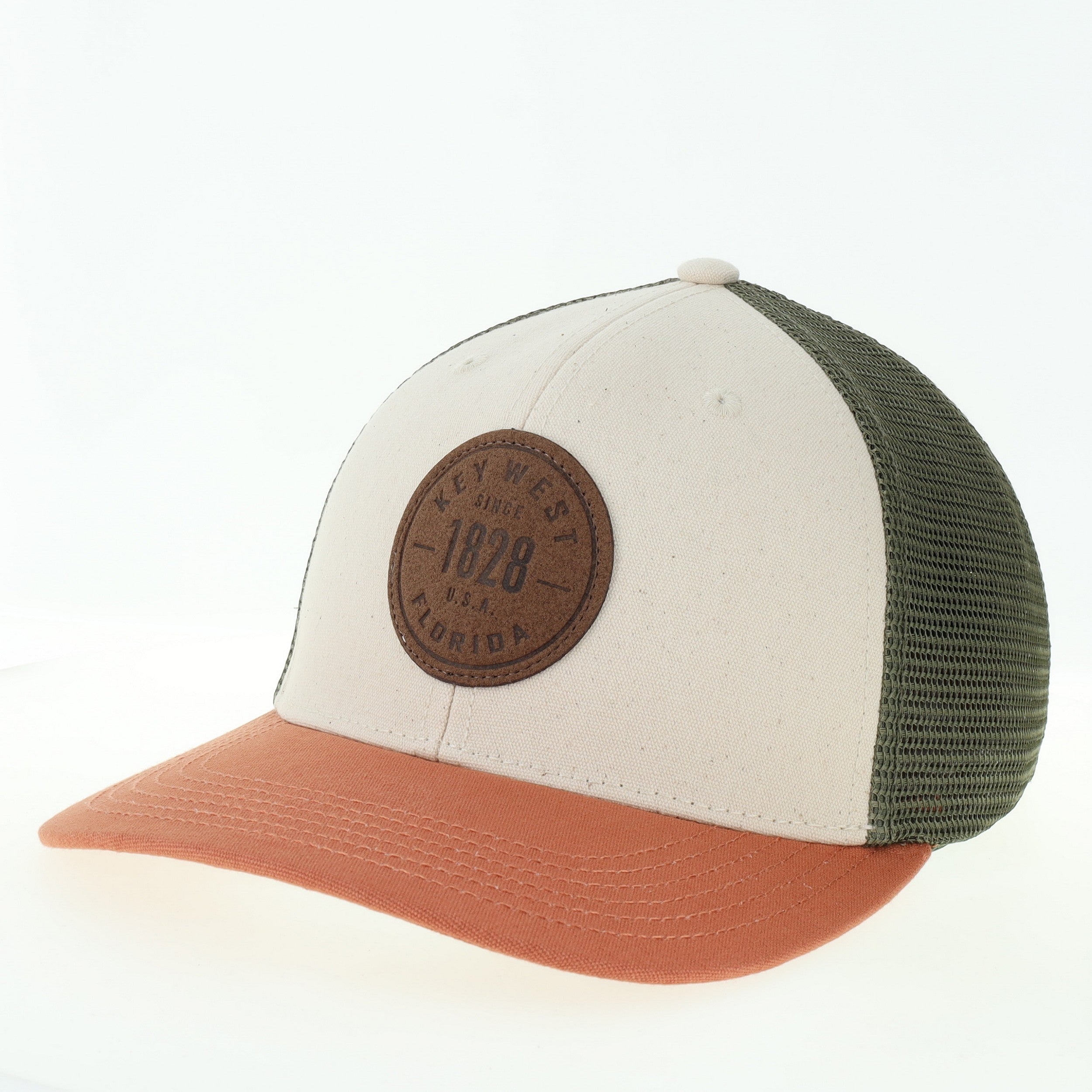 Legacy 1828 Tri-Color Circle Patch Key West Trucker Hat
