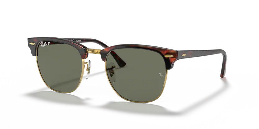 Ray Ban Clubmaster Red Havana Frame w/ G-15 Green Lens Sunglasses Polarized