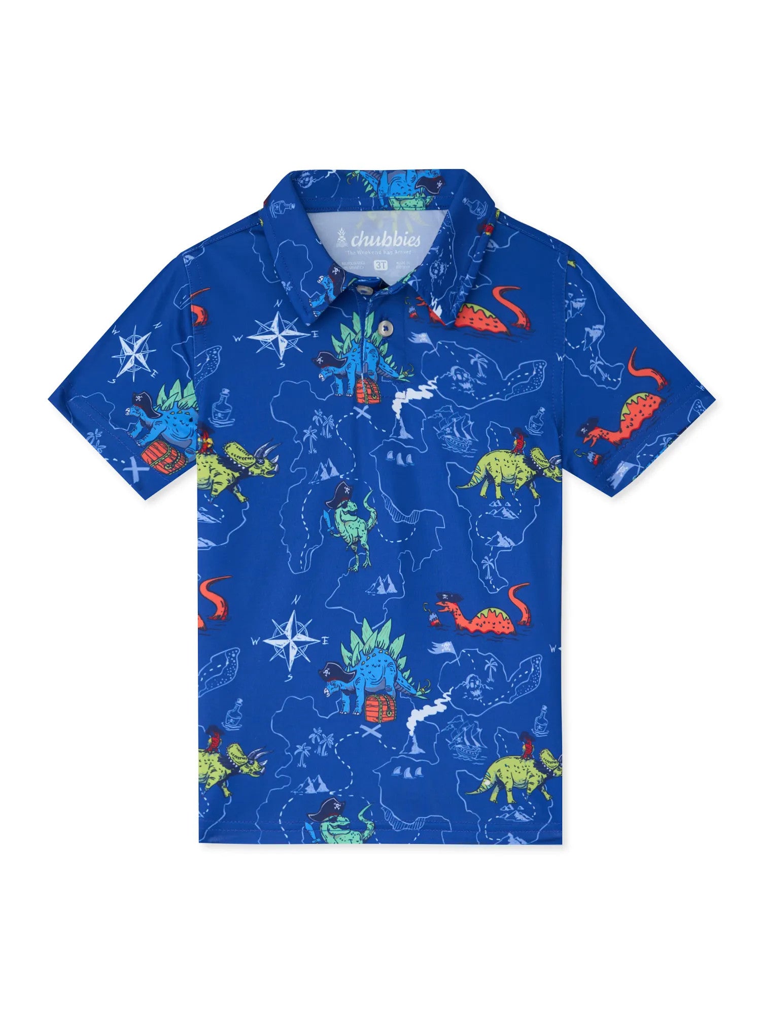 Chubbies The Rex Marks The Spot Boys Perf Polo