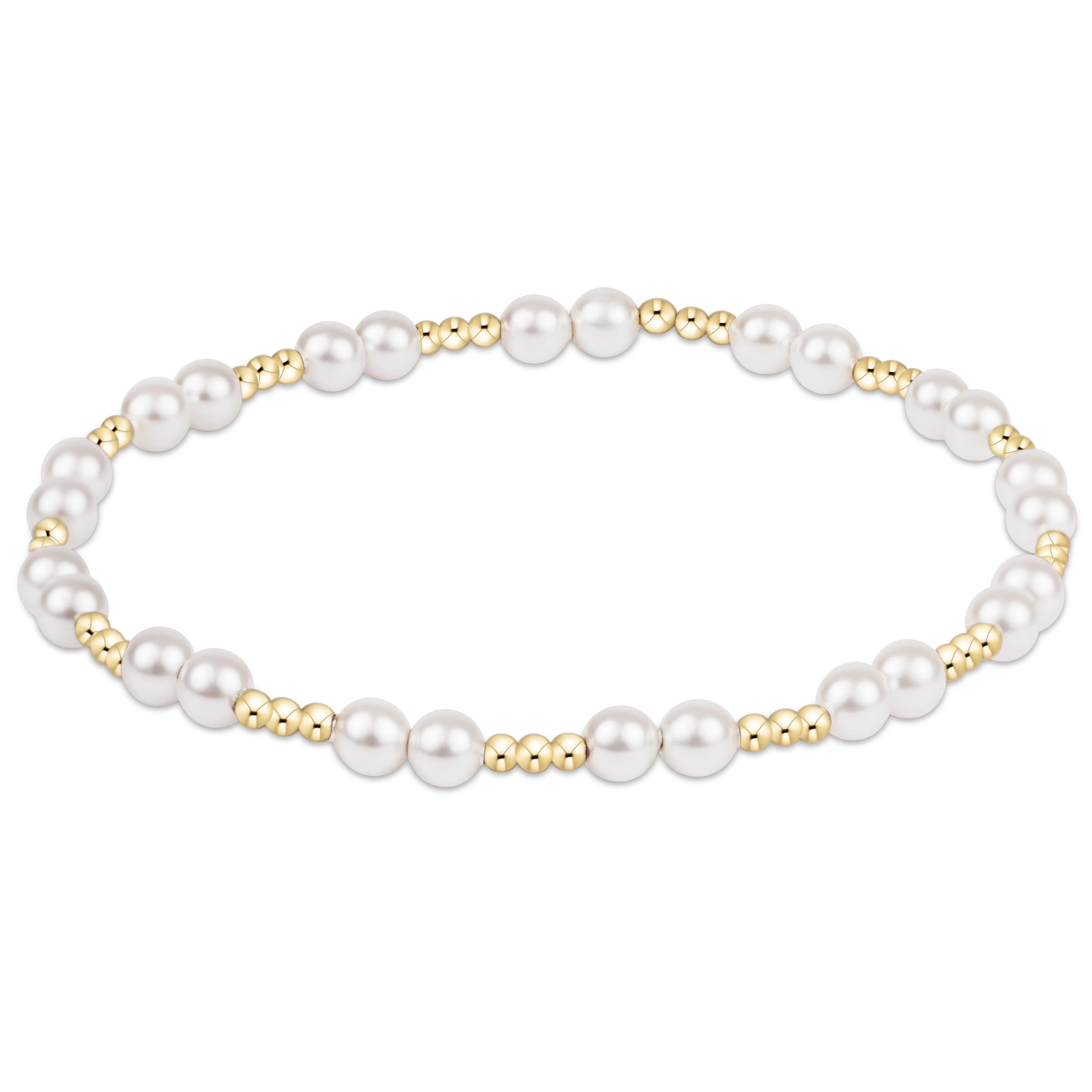 Enewton Extends Together Gold 4mm Bead Bracelet Pearl