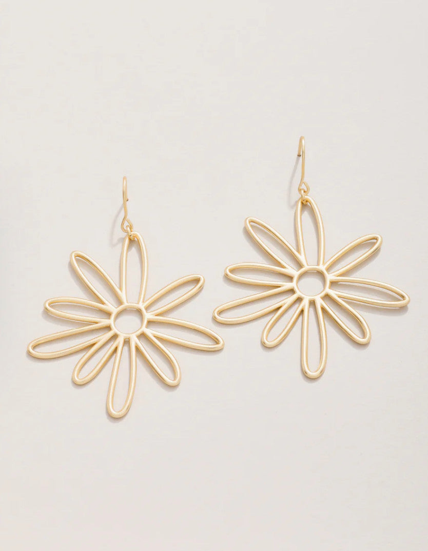Spartina Happy Daisy Earrings Gold