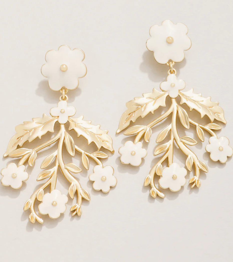 Spartina Delphinium Earrings Cream