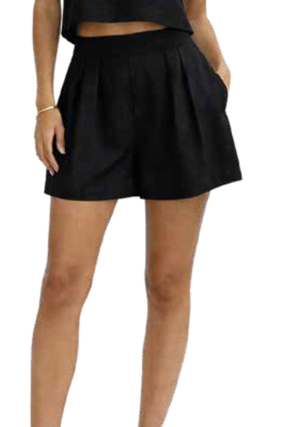 Salty Weekend Cecile Solid Shorts Black