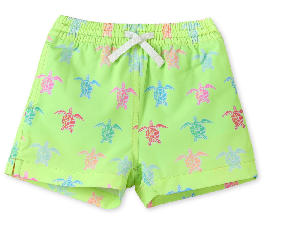 Chubbies The Lil Turtally Awesomes Toddler Swim Trunk - Green
