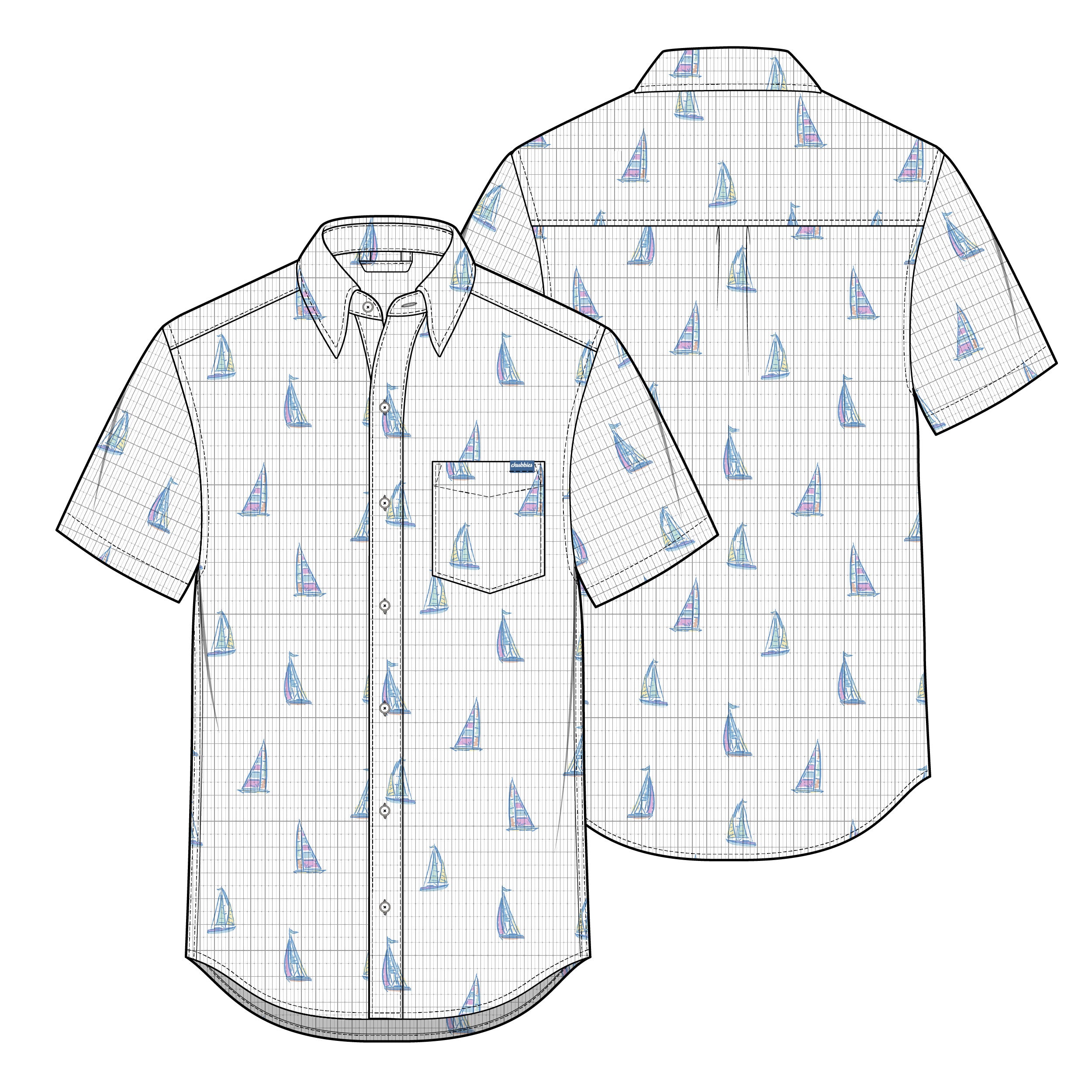 Chubbies Breezetech 2.0 The Come Sail With Me Friday Shirt