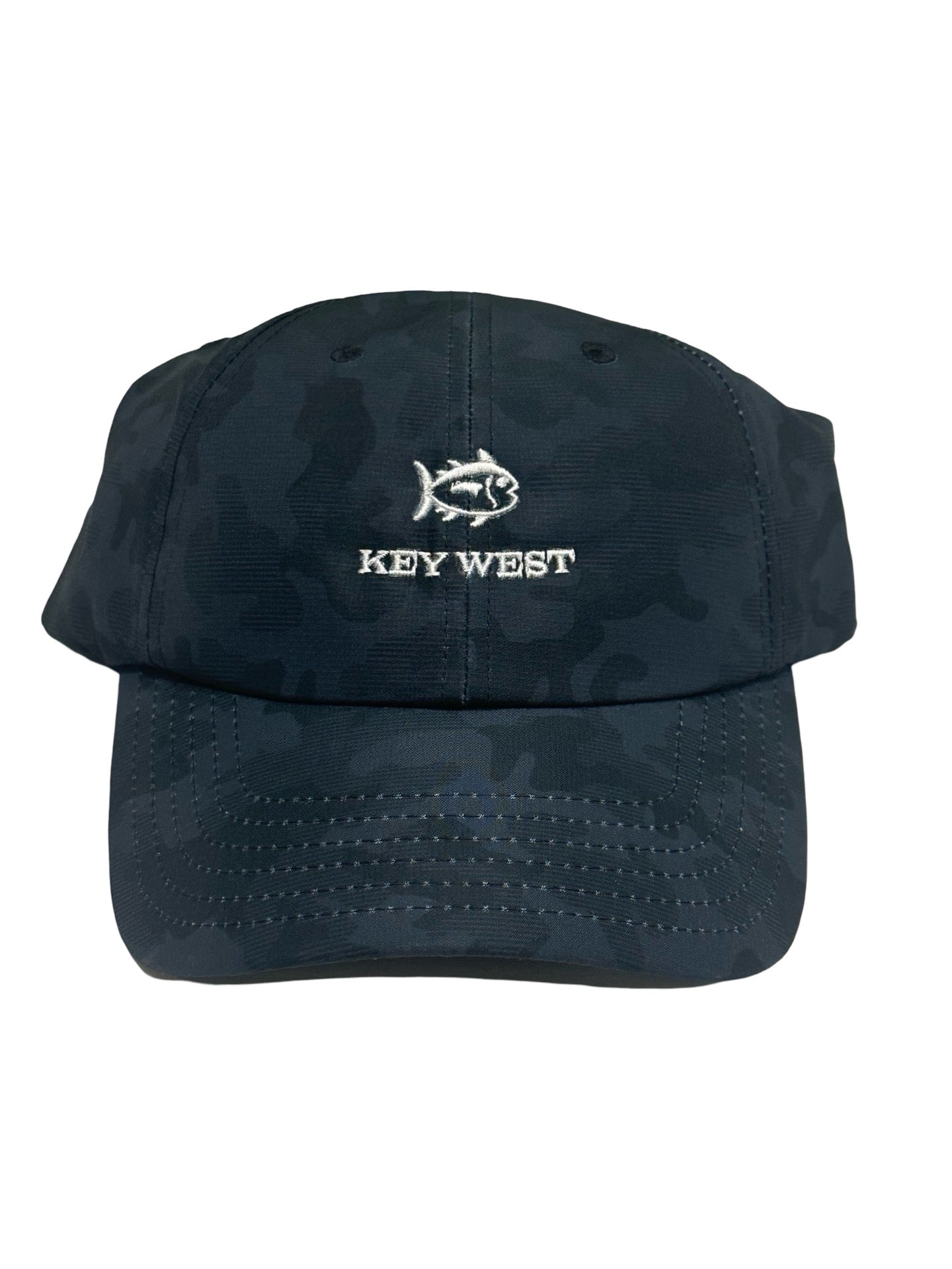 Southern Tide Camo Key West White Embroidered Hat Caviar Black