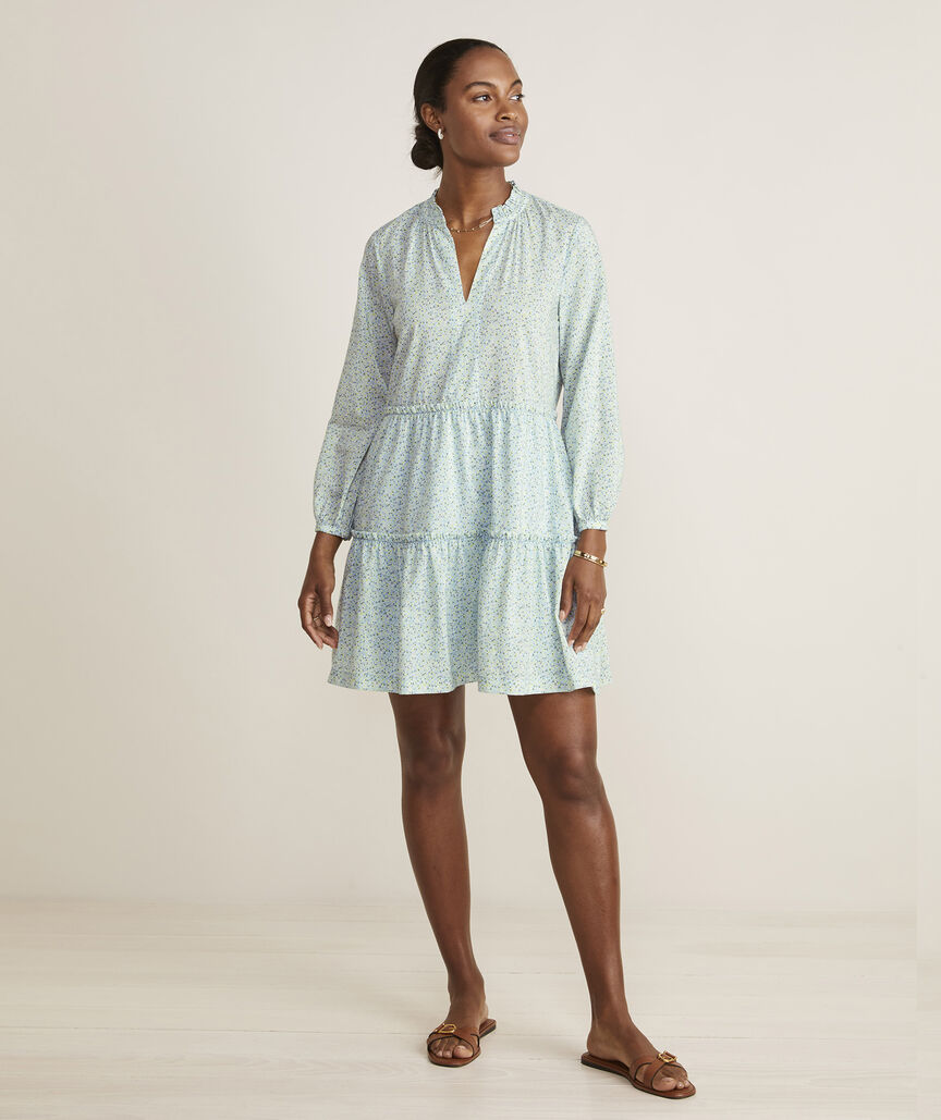Vineyard Vines Floral Tiered Dress Tiny Floral-JakeBlue