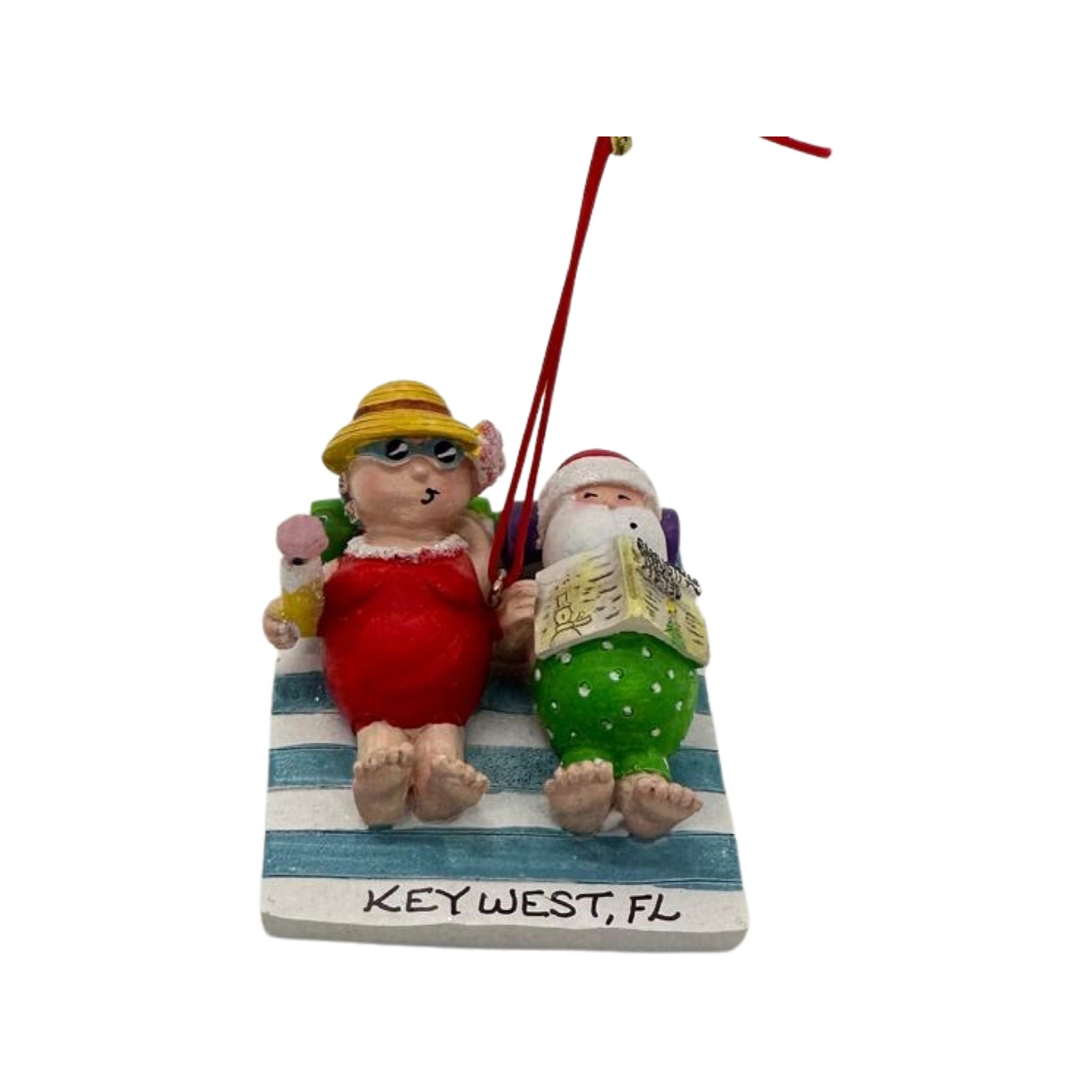 Cape Shore Mr & Mrs Claus At Key West Beach Ornament