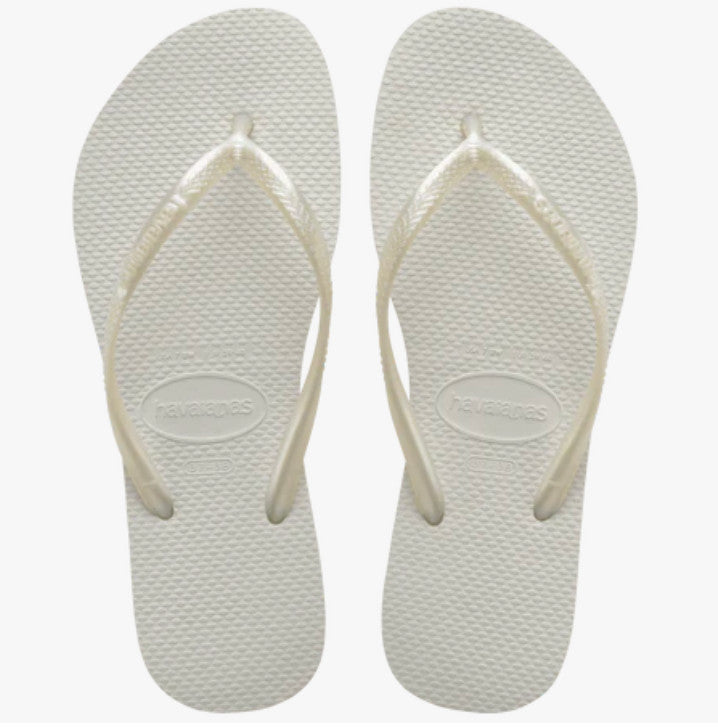 Havaianas Ladies Slim Flip Flops White