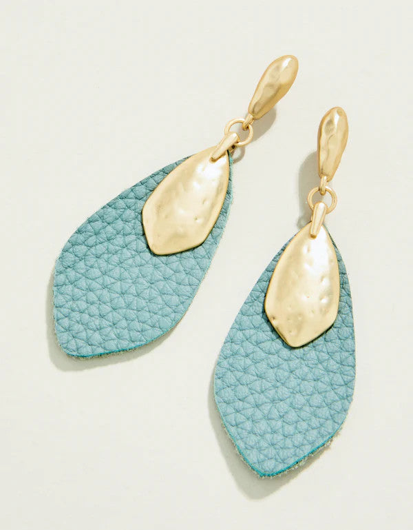 Spartina Leather Petal Earrings Blue