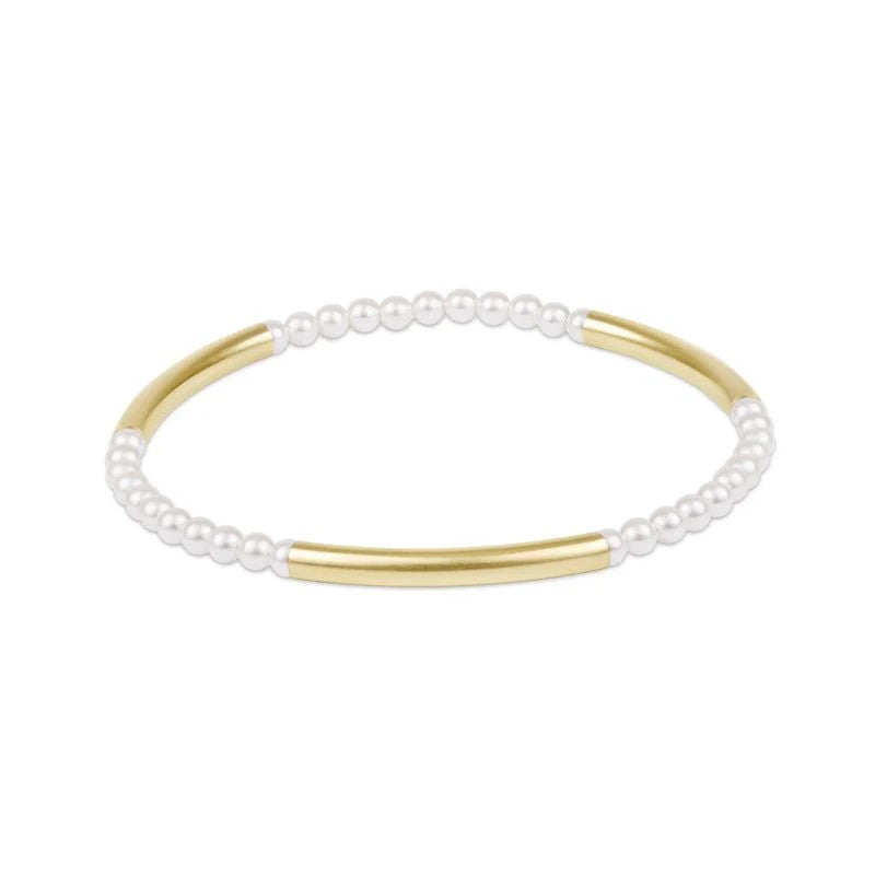 Enewton 3mm Bliss Bar Texture Pattern Bead Bracelet Pearl