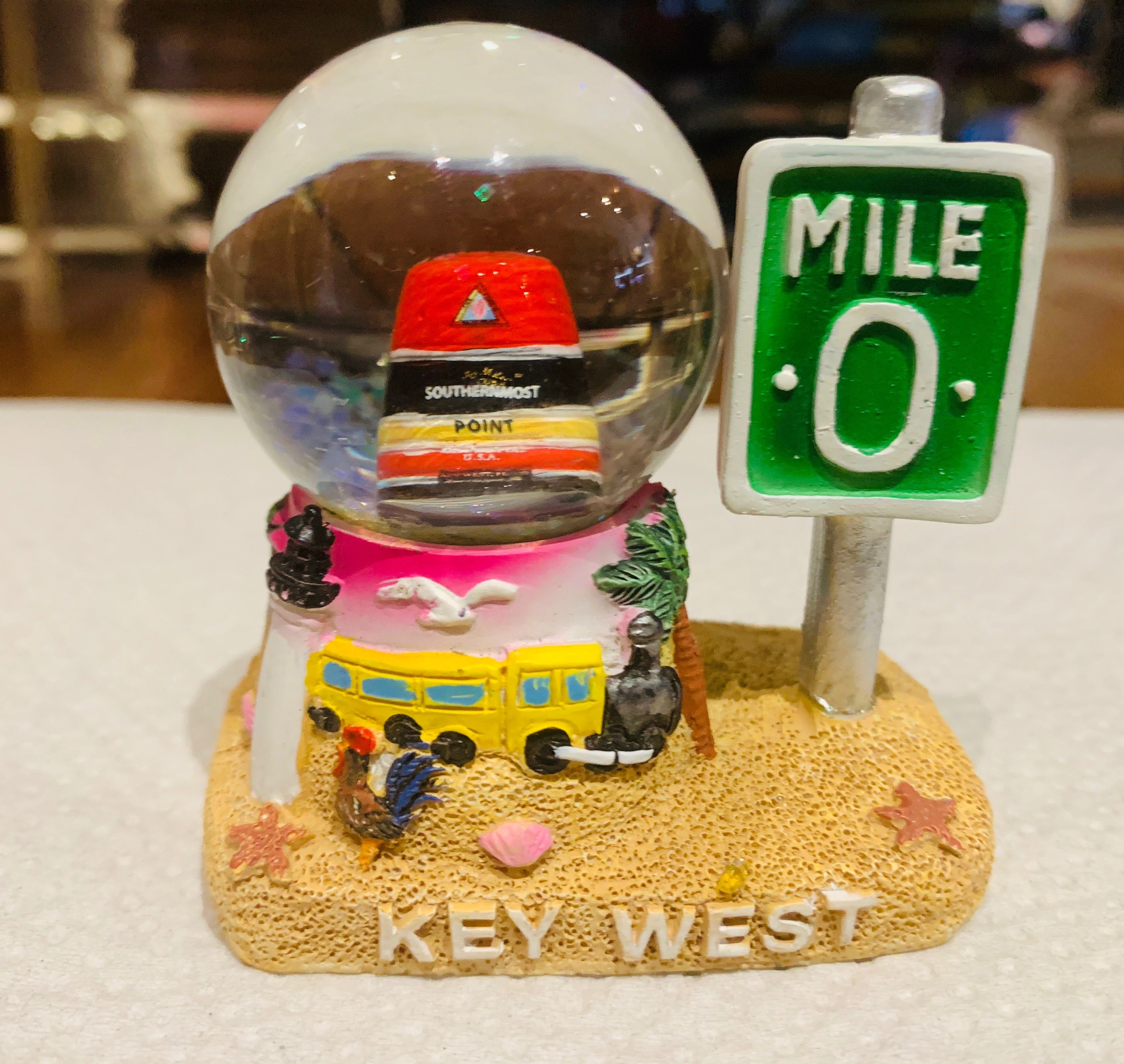 Scenic SMP Mile 0 45mm Snow Globe