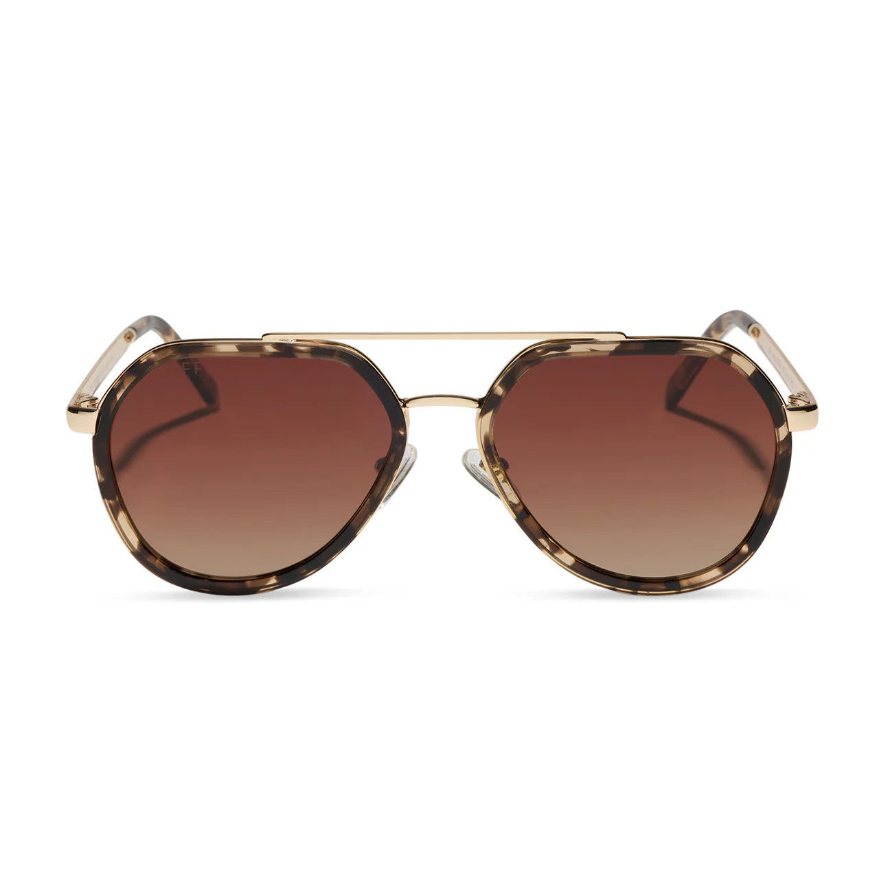 Diff Joey Espresso Tortoise Gold Frame w/ Brown Gradient Lens Sunglasses Polarized