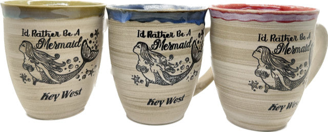 I'd Rather Be a Mermaid Key West Embossed 18oz Flare Mug