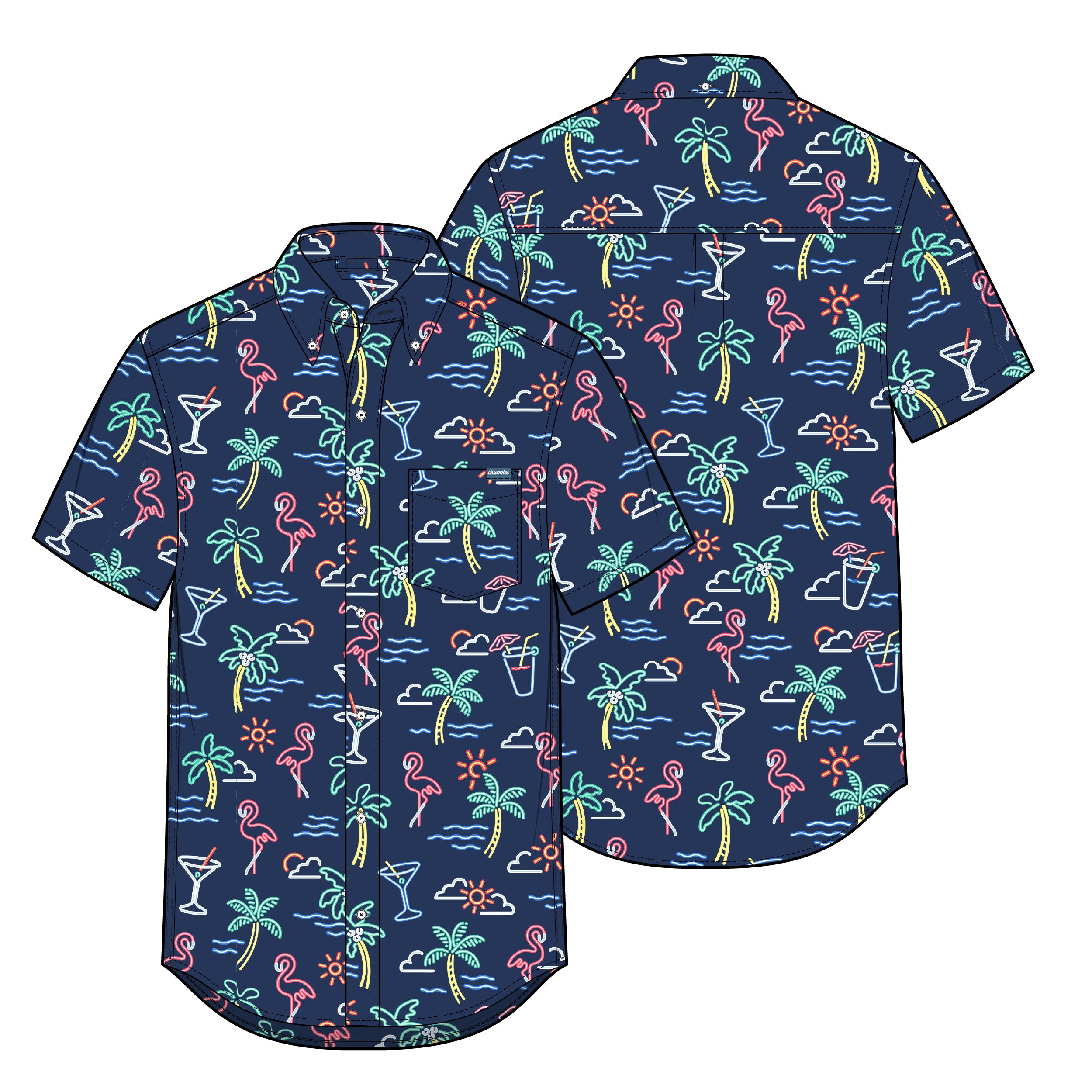 Chubbies The Neon Light Performance Friday Shirt