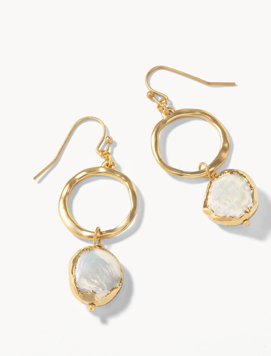 Spartina Coin Pearl Ring Earrings Pearl
