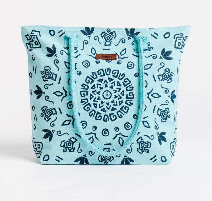 Sand Cloud Mandala Beach Tote Seaglass