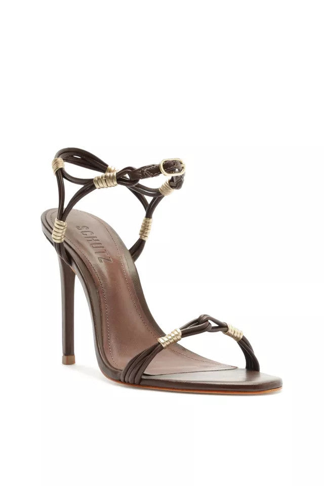 Schutz Nara Mid Sandal Root Brown