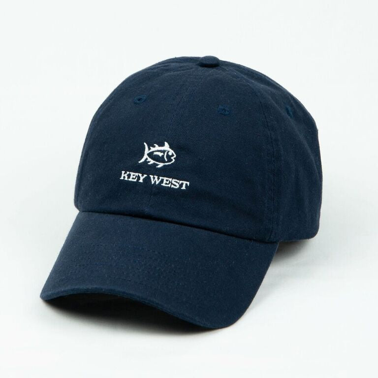 Southern Tide Key West Embroidered Hat — structured 100% cotton twill coastal baseball cap at Shaddow & Fish Key West boutique